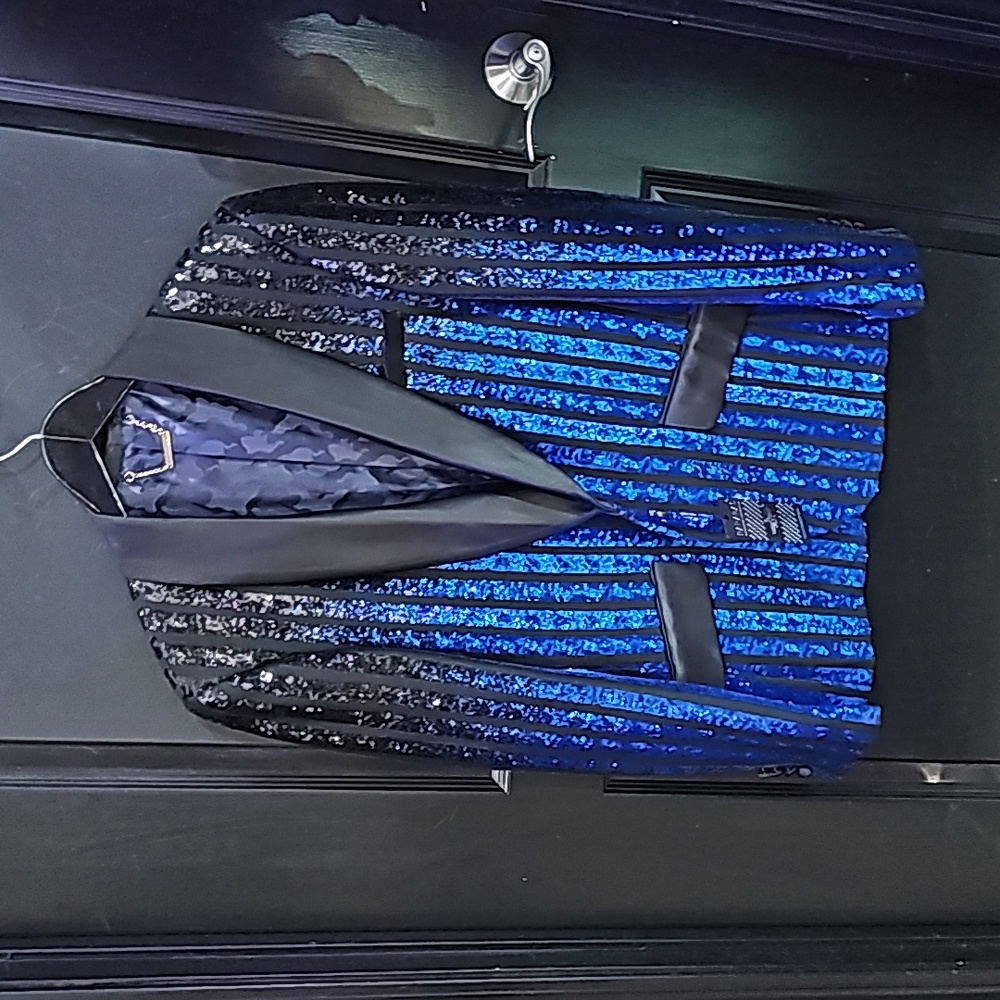 Men's Blue Sequins Blazer
